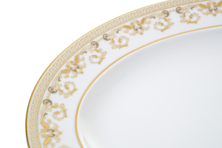 Oval plate Medusa Gala porcelain Versace