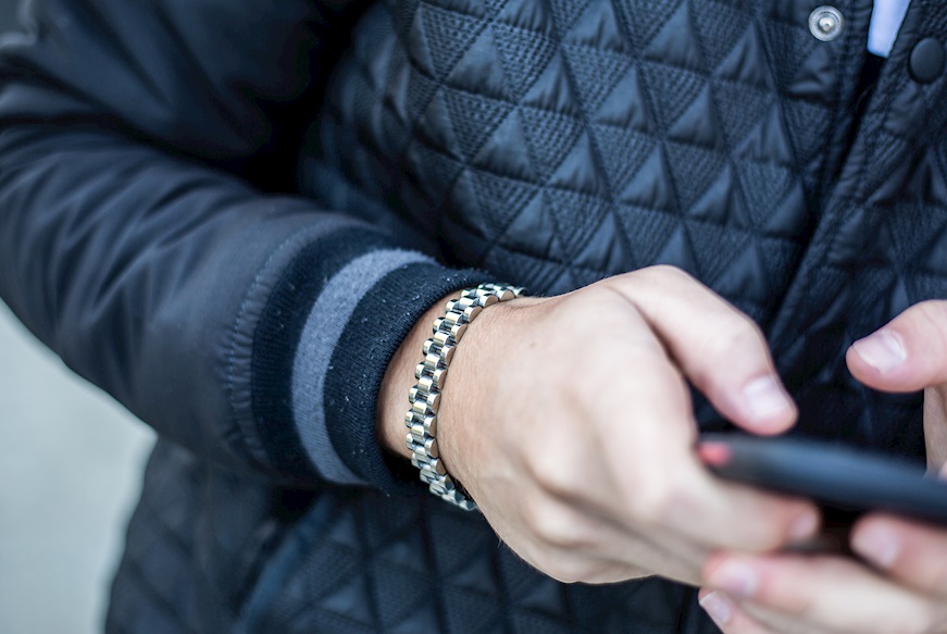 Bracciale da uomo acciaio con maglia a orologio Selezione Zanolli