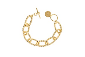 Bracelet in gilded bronze with ovals Unoaerre