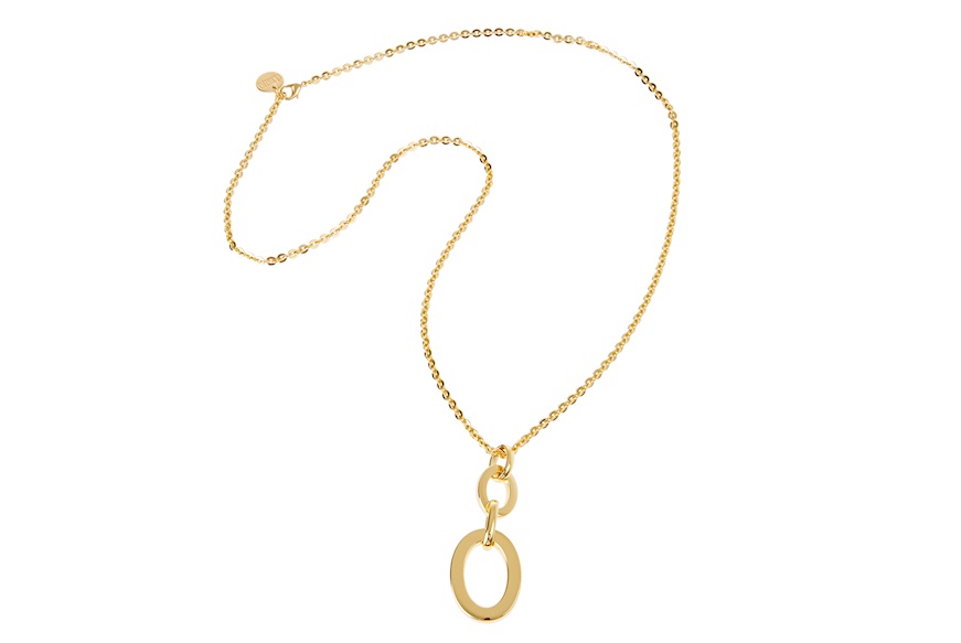 Long necklace with flat ovals Unoaerre