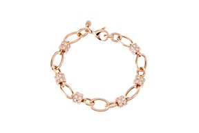 Bracelet silver ovals with zircons Selezione Zanolli