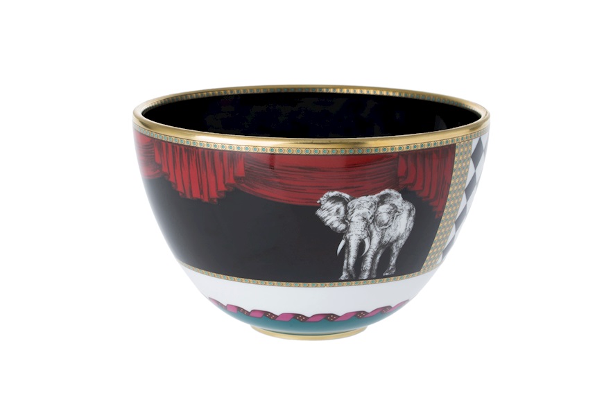 Round bowl Totem porcelain elephant Richard Ginori