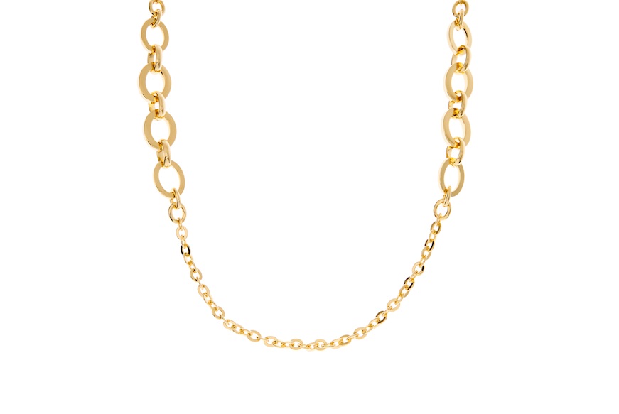 Necklace with flat and bold ovals Unoaerre