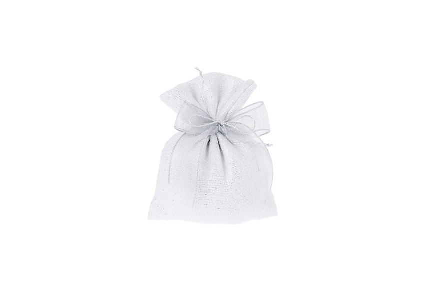 Favor Sugared Almonds silver with silver bow and cord Selezione Zanolli