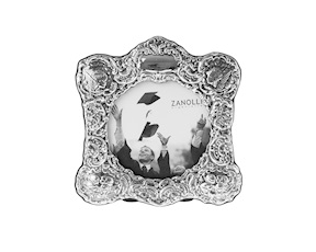 Picture frame silver with engraved band Selezione Zanolli