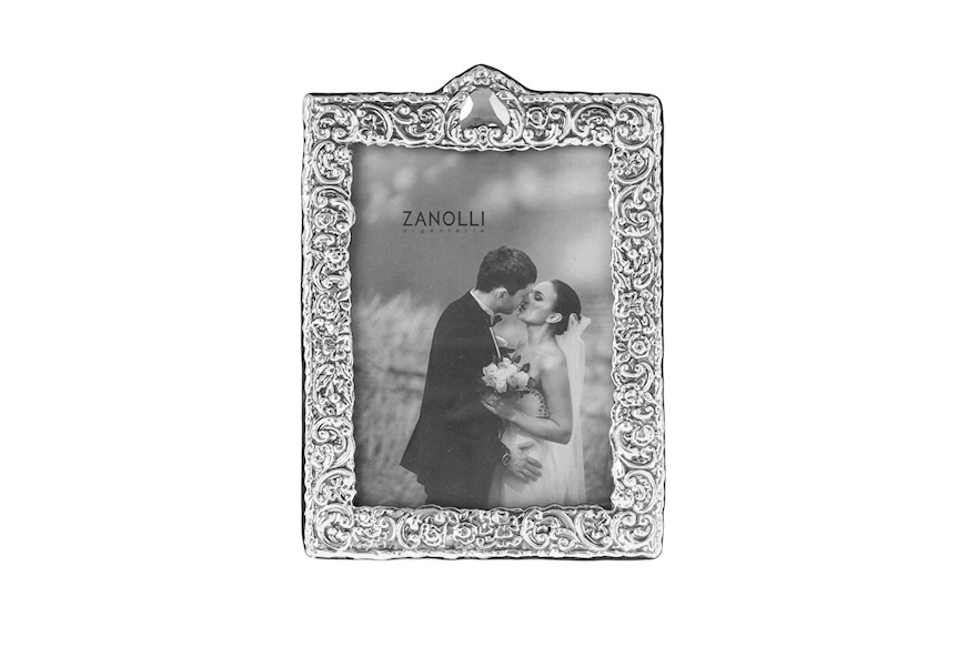 Picture frame silver with chiselled band Selezione Zanolli