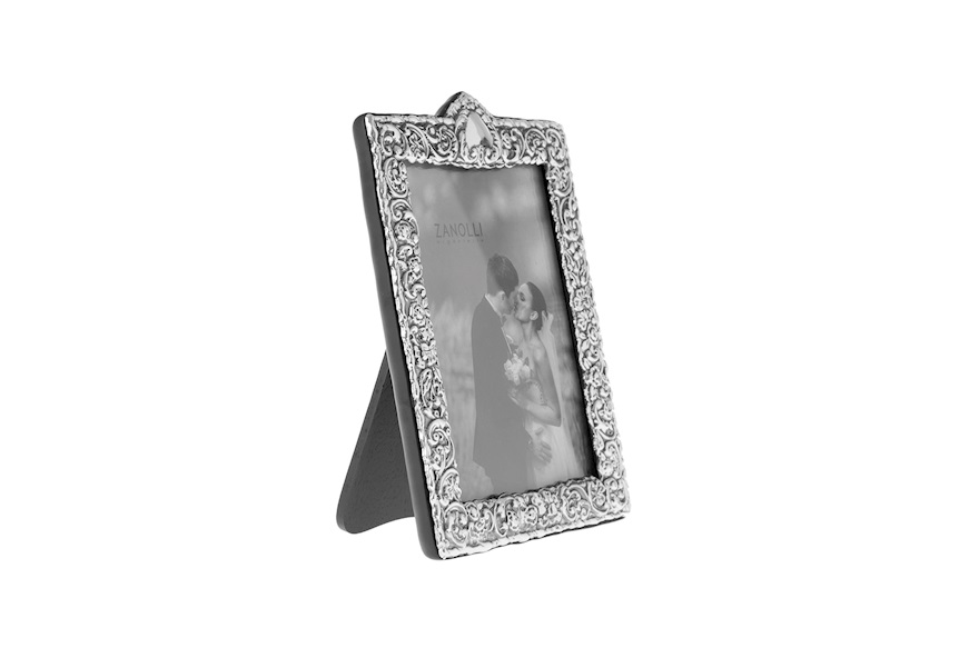 Picture frame silver with chiselled band Selezione Zanolli