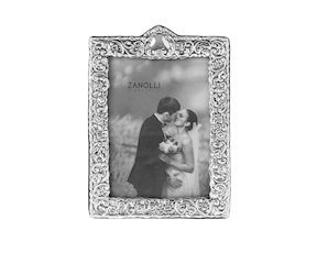 Picture frame silver with engraved band Selezione Zanolli