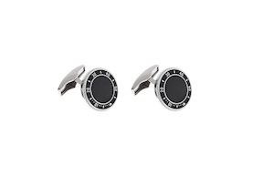 Gemelli argento con ghiera nera Selezione Zanolli