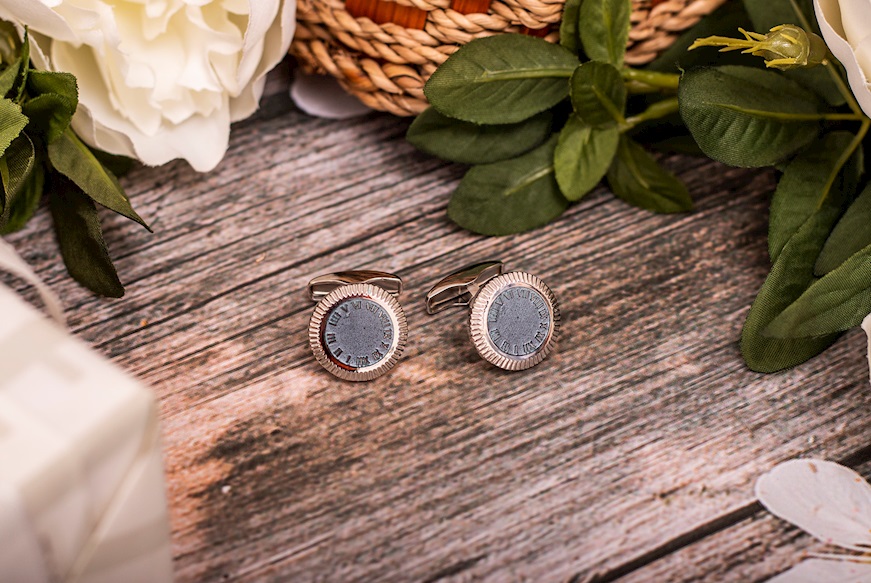 Cufflinks silver with grey bezel Selezione Zanolli