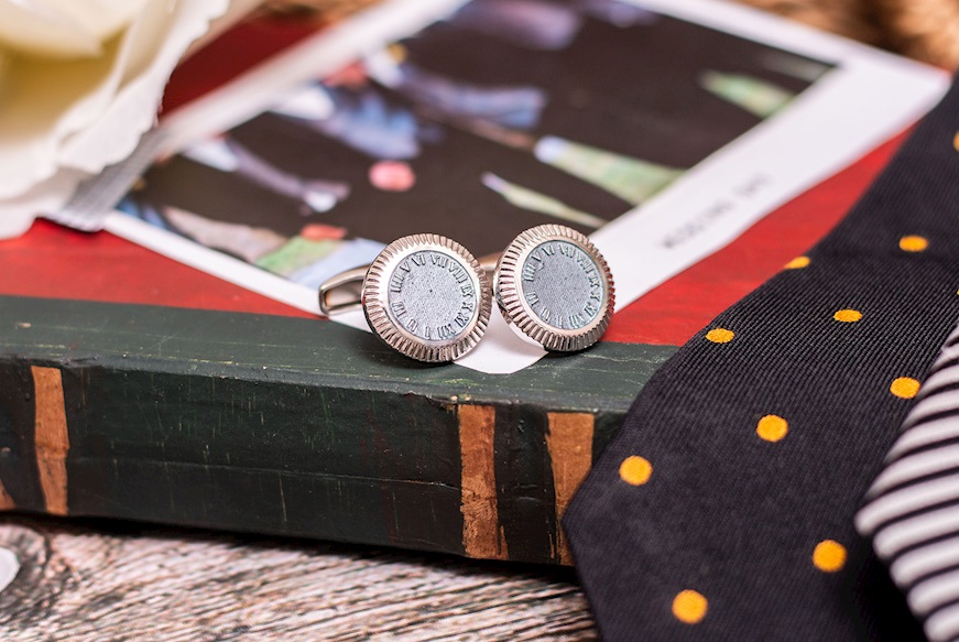 Cufflinks silver with grey bezel Selezione Zanolli