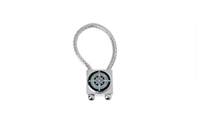 Keyring silver grey and black wind rose Selezione Zanolli