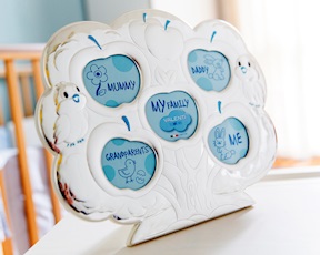 Cornice My Family argento pvd celeste Selezione Zanolli