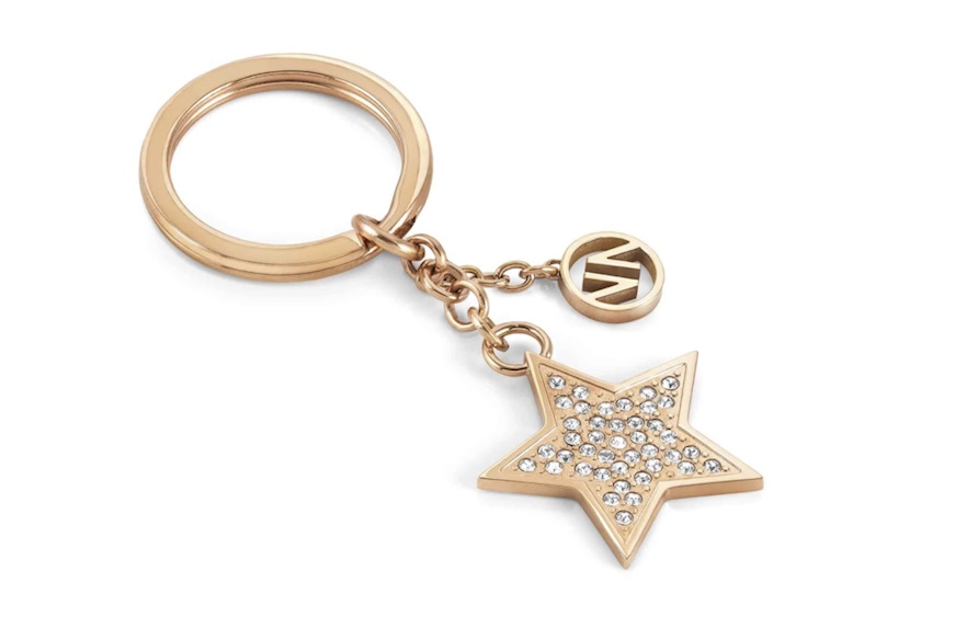 Keyrings Star steel with rosè PVD coating Nomination