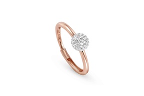 Anello Soul argento oro rosa con pallina di zirconi Nomination