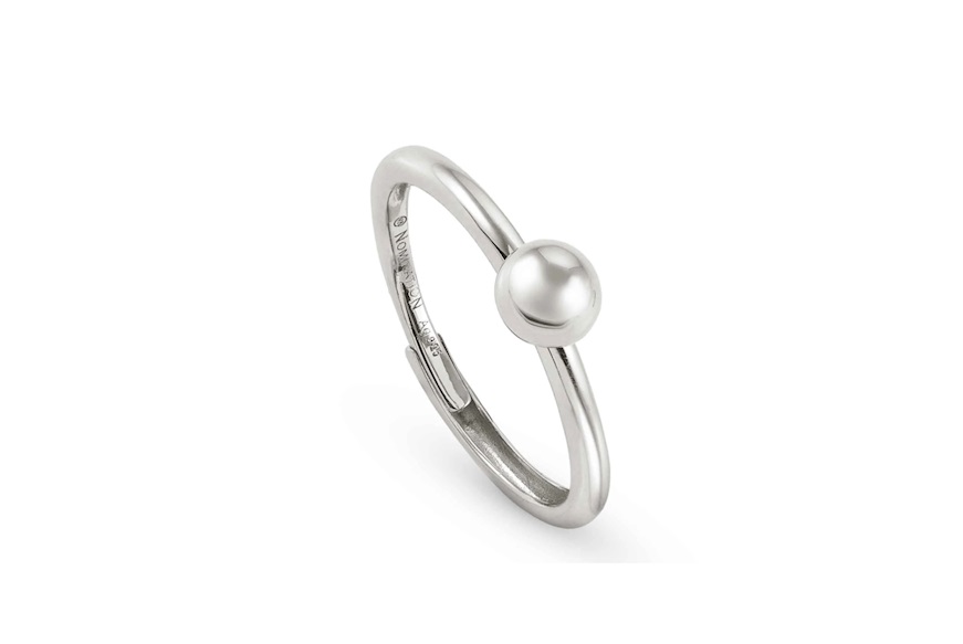 Ring Soul silver white rhodium with smooth ball Nomination
