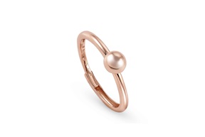 Anello Soul argento oro rosa con pallina liscia Nomination