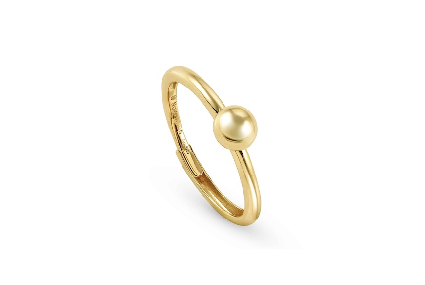 Anello Soul argento oro giallo con pallina liscia Nomination