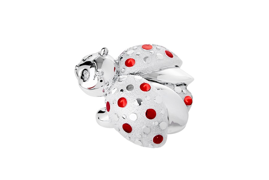 Bomboniera Coccinella con pois rossi Selezione Zanolli