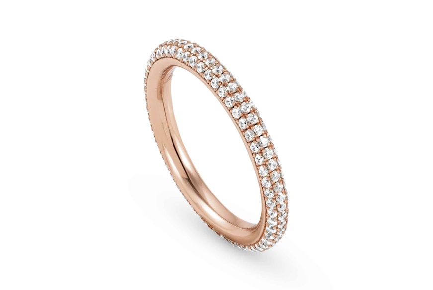 Ring Endless silver with rose gold coating and zircons Nomination