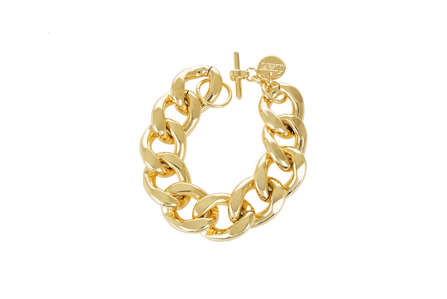 Bracciale in bronzo dorato con maglia grumette Unoaerre