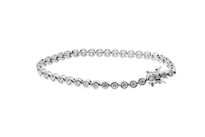 Bracciale Tennis argento cipollino con zirconi bianchi Selezione Zanolli