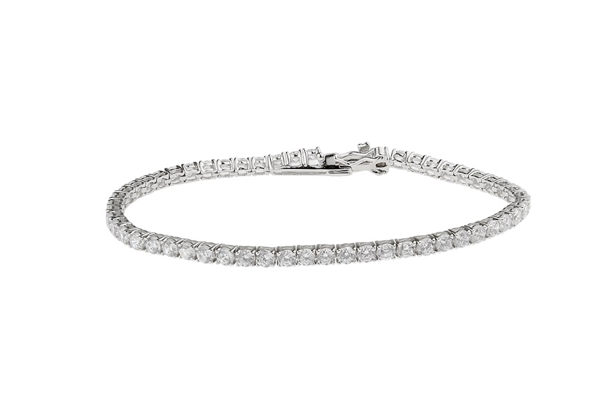 Bracciale Tennis argento 4 griffe con zirconi bianchi Selezione Zanolli