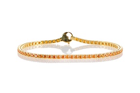 Bracciale Tennis argento zirconi arancio