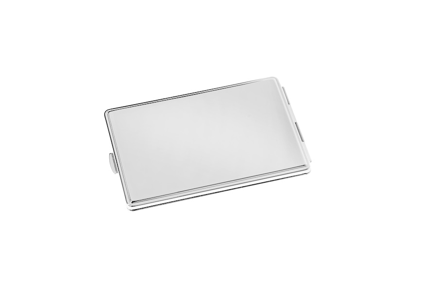 Porta biglietti da visita silver plated con specchio Selezione Zanolli