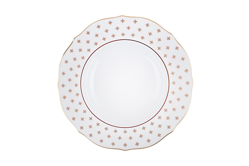 Plate Set Gigli Bianco porcelain for 12 people Richard Ginori