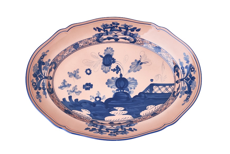 Oval tray Oriente Italiano Cipria porcelain Richard Ginori