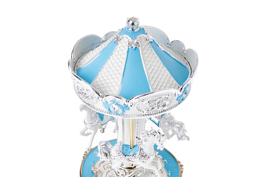 Music Box Horses Carousel blue Selezione Zanolli