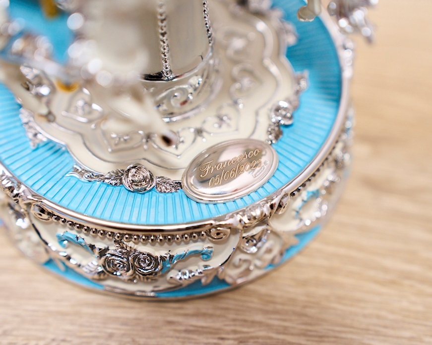 Carillon Giostra dei cavalli celeste Selezione Zanolli