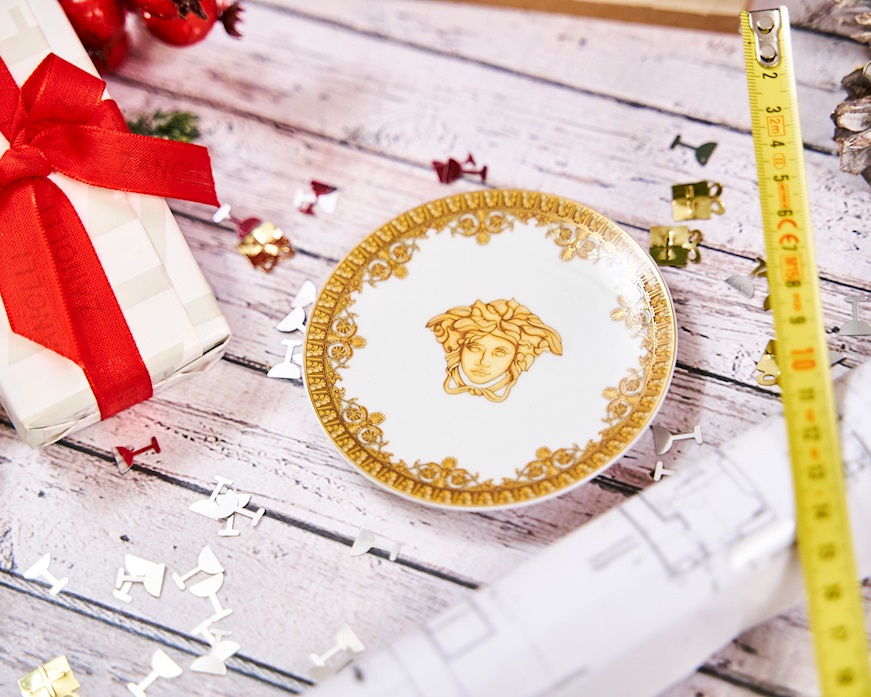 Piattino Baroque porcellana bianco Versace