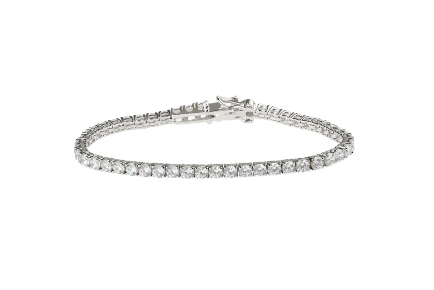 Bracciale tennis argento 4 griffe con zirconi bianchi Selezione Zanolli
