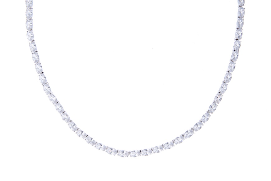 Necklace Luce silver with cubic zirconia Sovrani