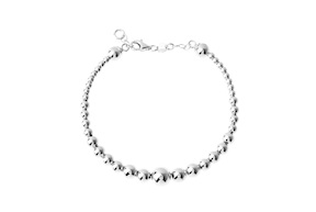 Bracciale Pure argento con palline degradè rodiate Sovrani
