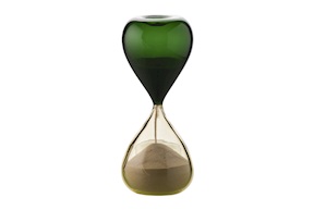 Clessidra vetro di Murano verde menta e pagliesco Venini