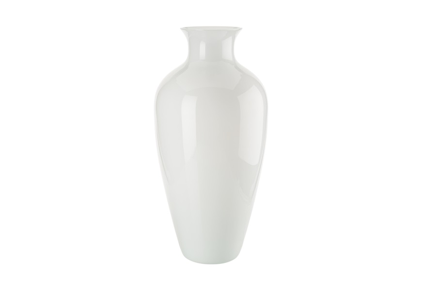 Vase Labuan Murano glass milk white Venini