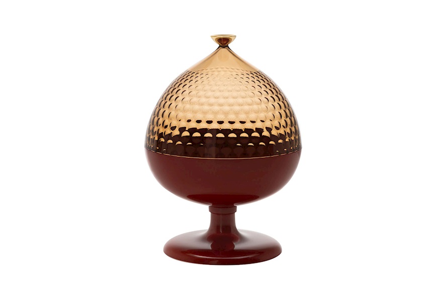 Contenitore Pumo ambra e mattone Kartell