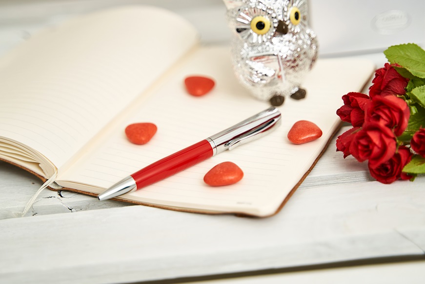 Penna rossa e cromata Selezione Zanolli