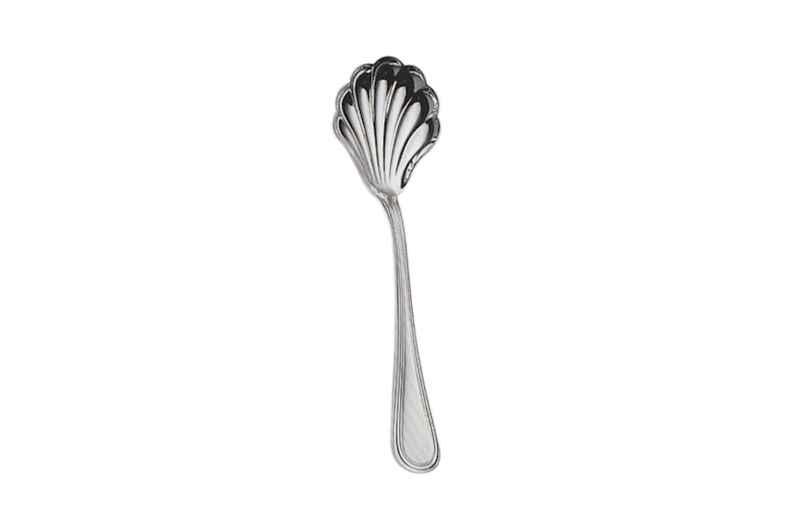 Shell sugar spoon silver in English style Selezione Zanolli