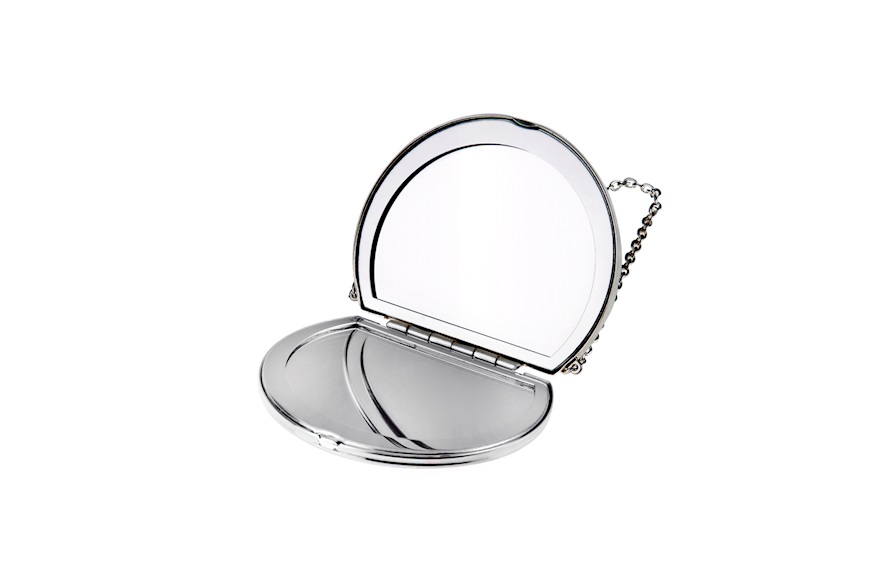Hand mirror Purse silver plated Selezione Zanolli