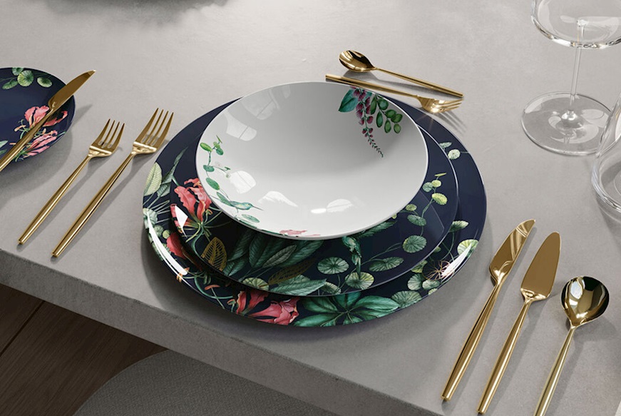 Villeroy & Boch Piatto piano Avarua porcellana blu multicolore