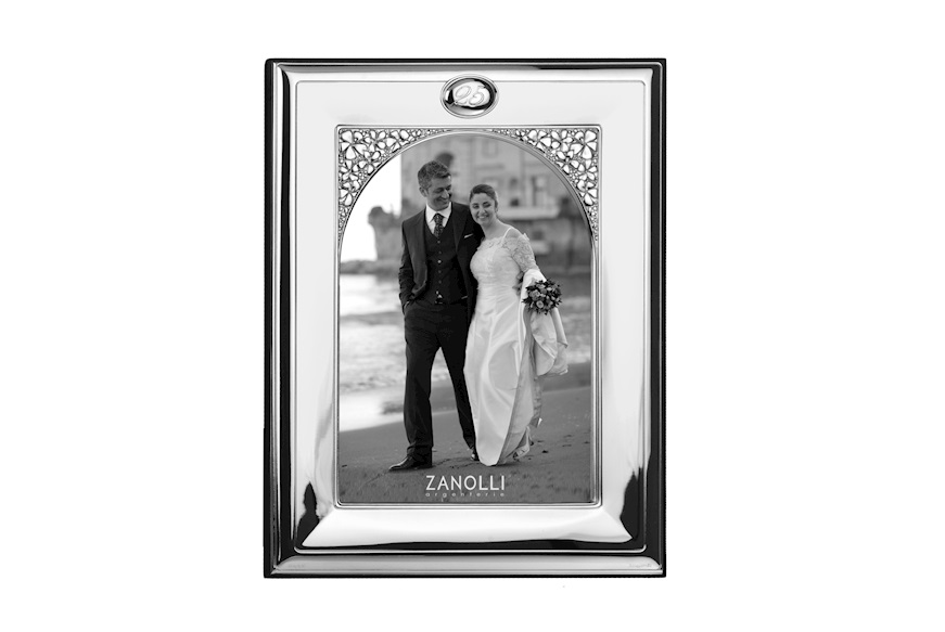 Picture frame Arcodamore bilaminated Silver 25° anniversary Selezione Zanolli