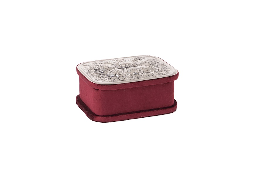 Jewellery box silver and bordeaux velvet Selezione Zanolli