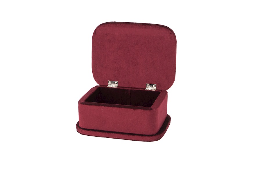 Jewellery box silver and bordeaux velvet Selezione Zanolli