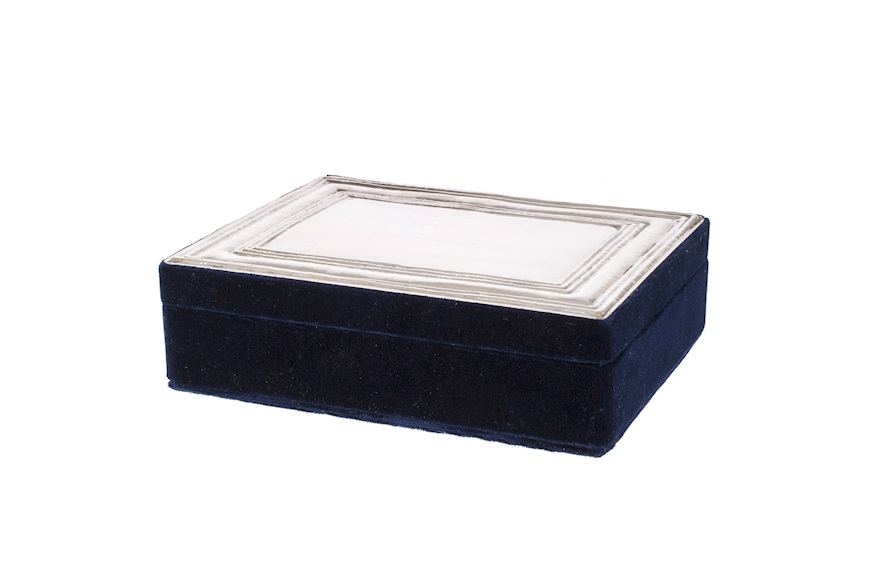 Jewellery box silver and blue velvet Selezione Zanolli