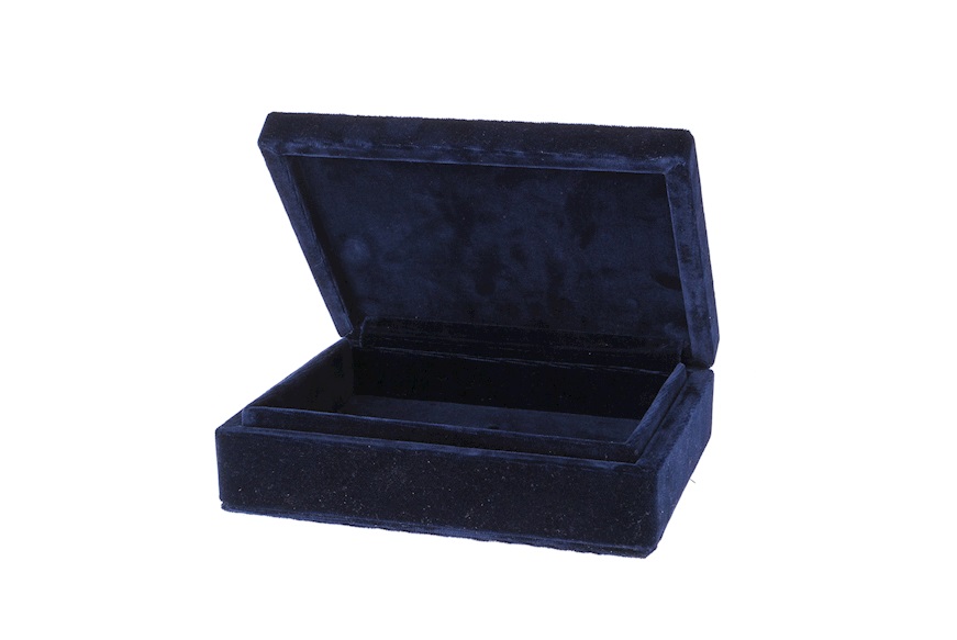 Jewellery box silver and blue velvet Selezione Zanolli