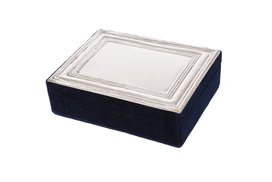 Jewellery box silver and blue velvet Selezione Zanolli